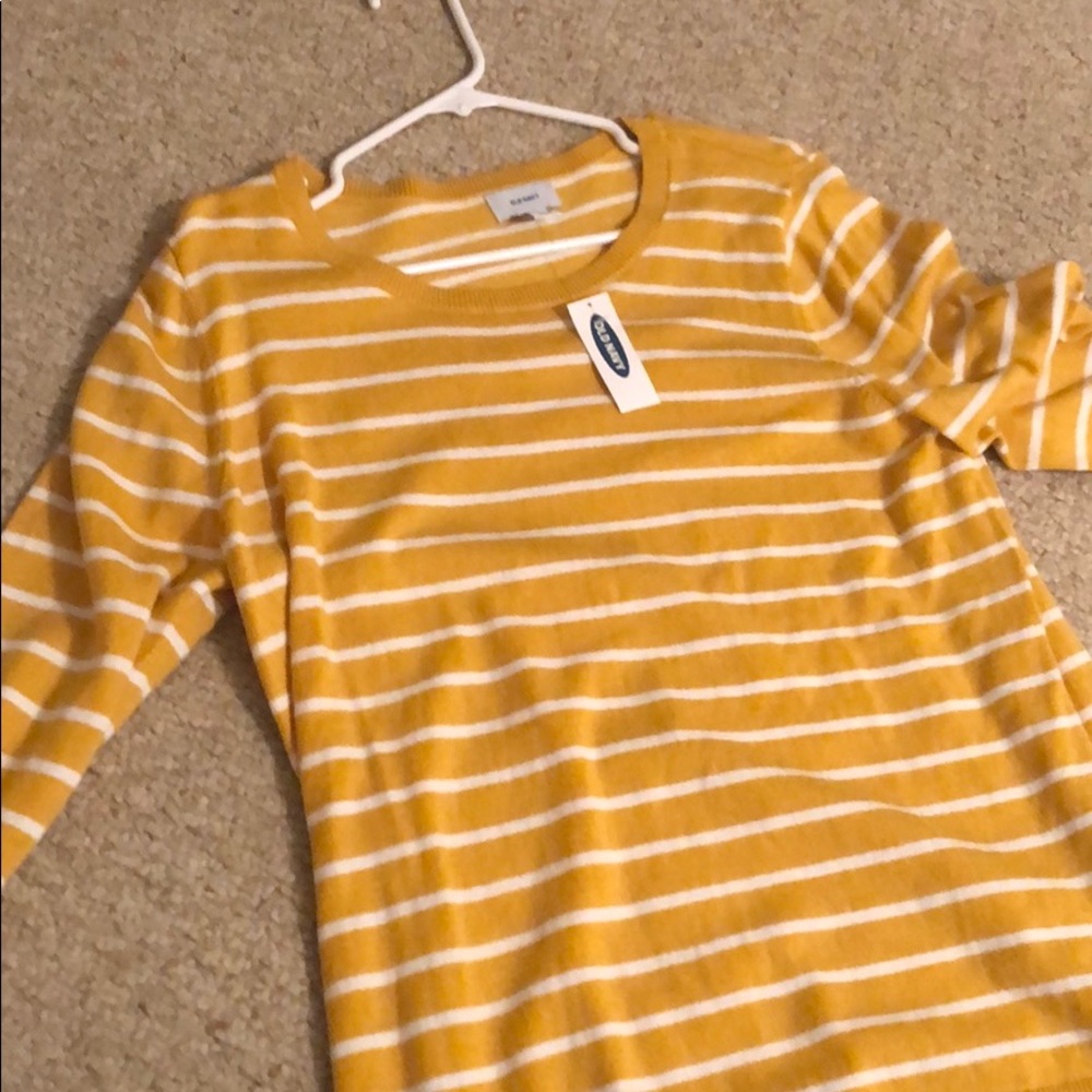 Yellow stripped sweater